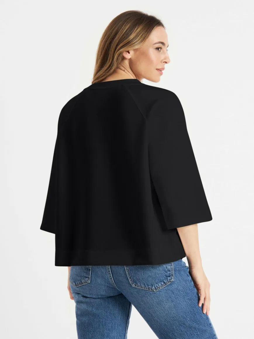 Frieda & Freddies Shirts & Tops*Damen Shirt schwarz uni