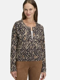 Betty Barclay Sweatshirts & Sweatjacken*Damen Shirtjacke marine mehrfarbig gemustert