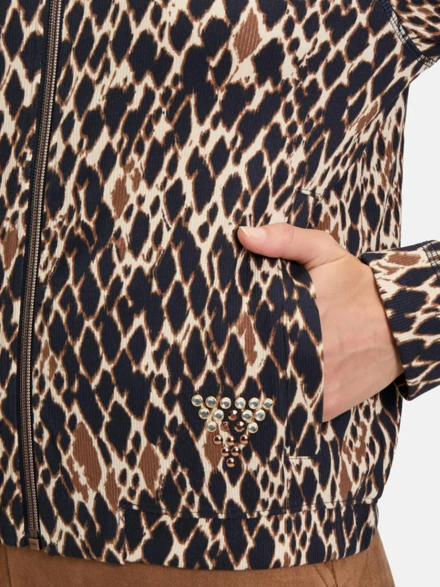 Betty Barclay Sweatshirts & Sweatjacken*Damen Shirtjacke marine mehrfarbig gemustert