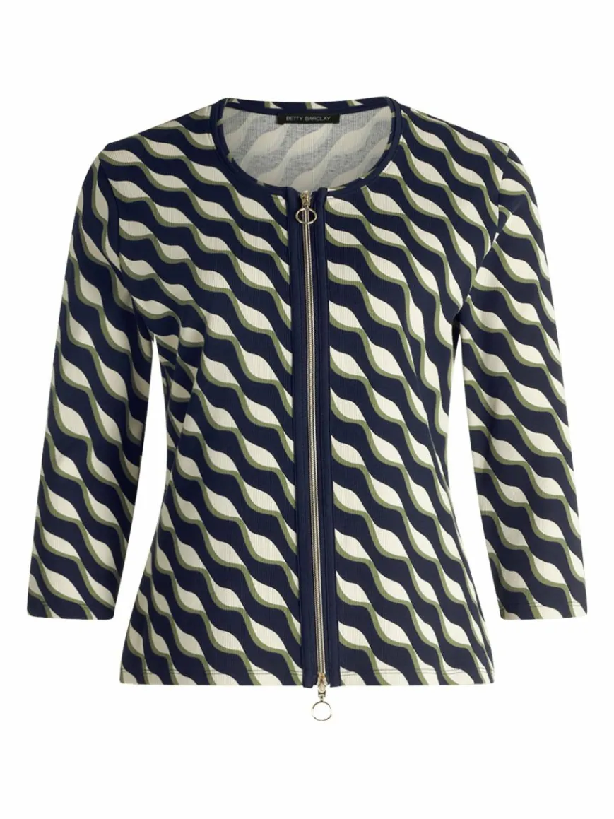 Betty Barclay Sweatshirts & Sweatjacken*Damen Shirtjacke mehrfarbig gemustert