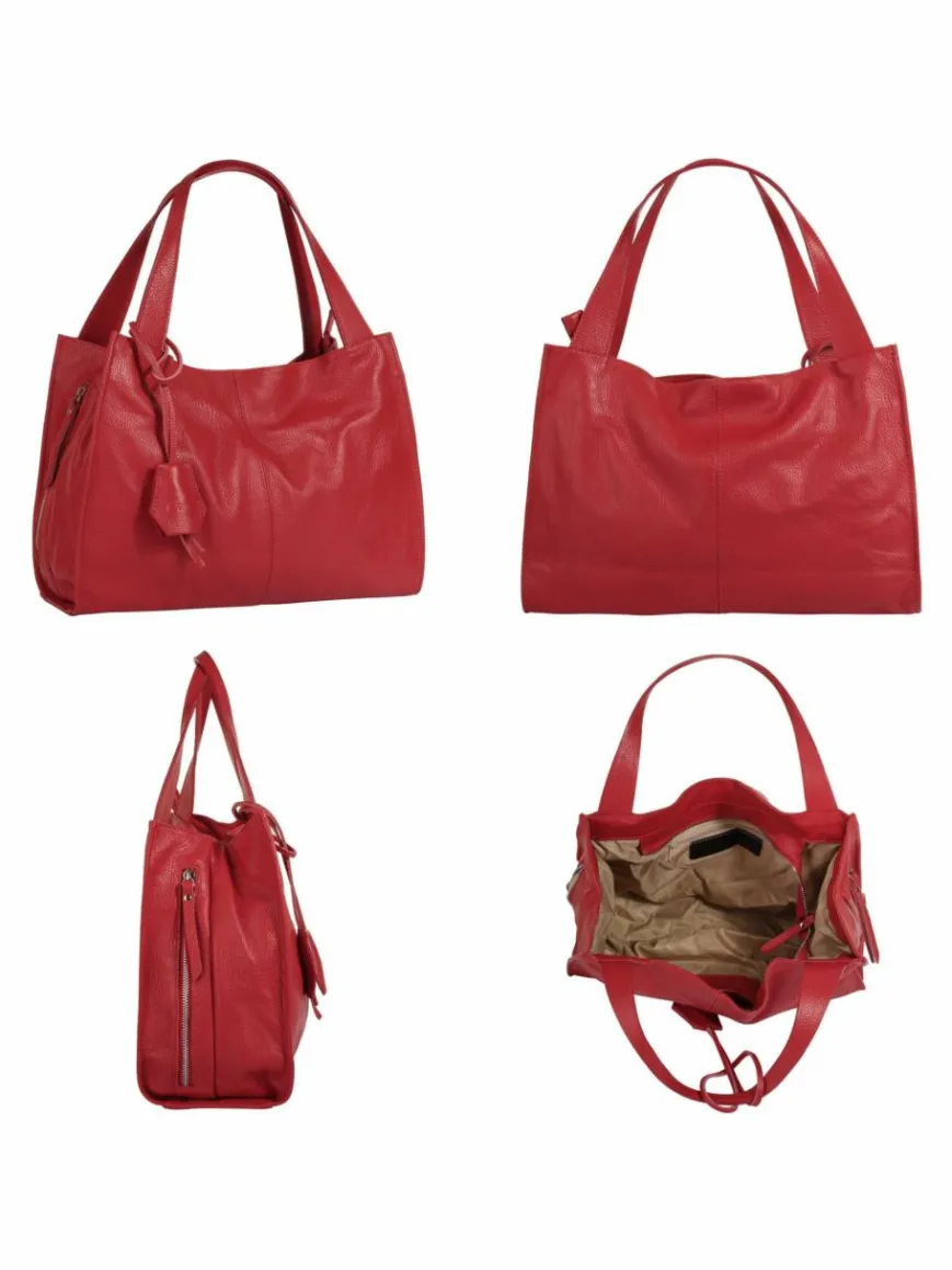 Cluty Taschen & Rucksäcke*Damen Shopper rot uni
