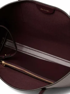 Calvin Klein Taschen & Rucksäcke*Damen Shopper aubergine schwarz gemustert