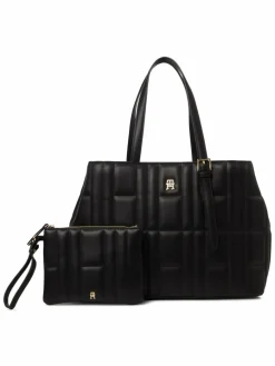 Tommy Hilfiger Taschen & Rucksäcke*Damen Shopper schwarz uni