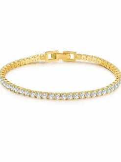 Glanzstücke München Schmuck*Damen Silberarmband gold uni