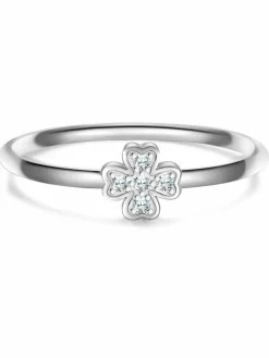 Glanzstücke München Schmuck*Damen Silberring - Kleeblatt silber uni