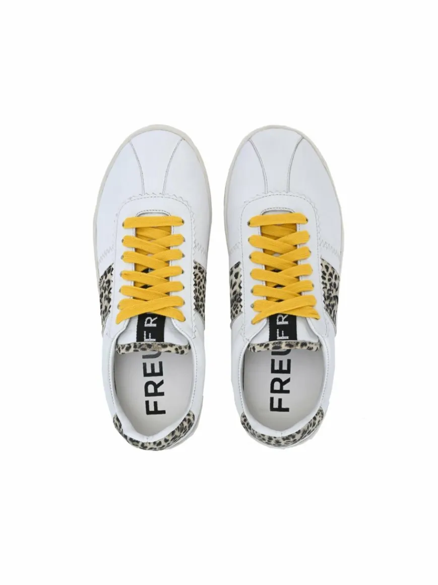 FREUDE Sneaker*Damen Sneaker - ARIELLE weiß braun uni