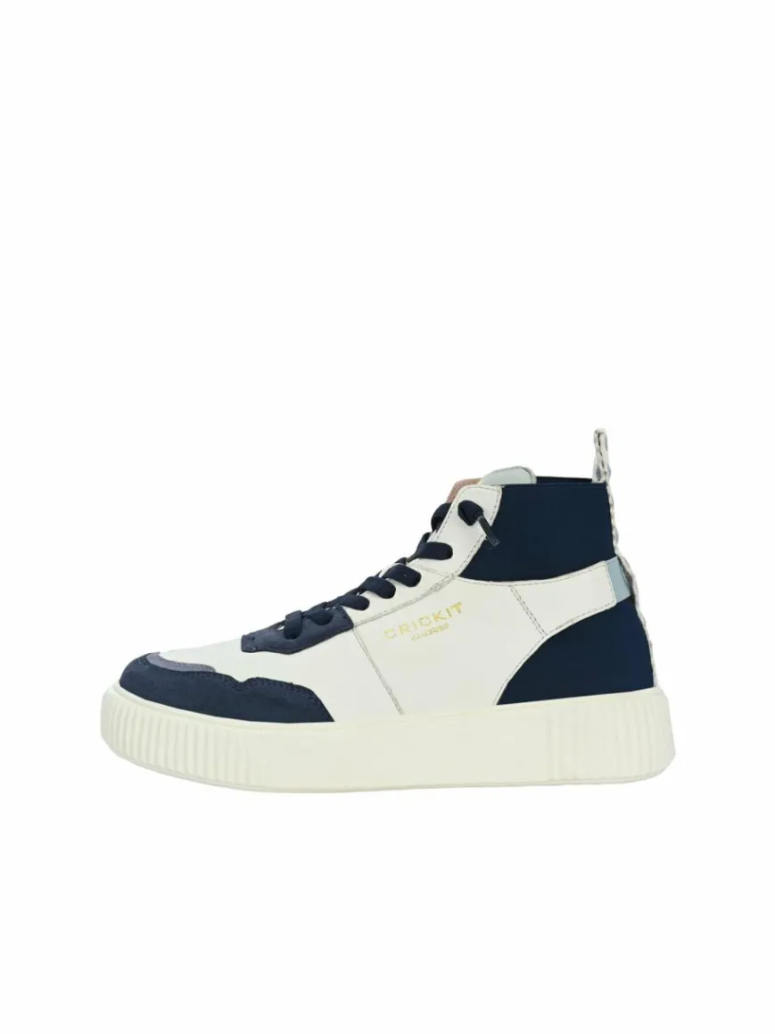 Crickit Sneaker*Damen Sneaker - OLISA weiß blau bedruckt