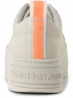 Calvin Klein Jeans Sneaker*Damen Sneaker aus Leder kitt uni