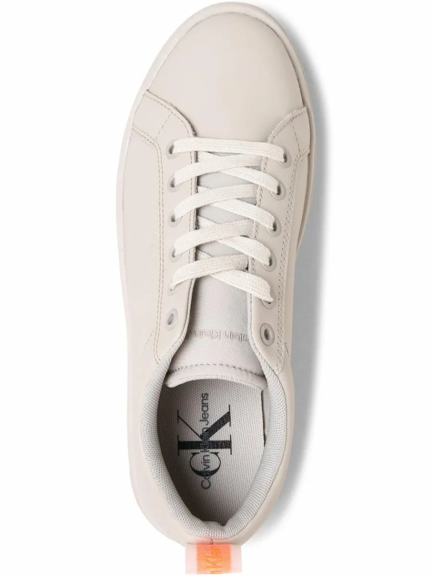 Calvin Klein Jeans Sneaker*Damen Sneaker aus Leder kitt uni