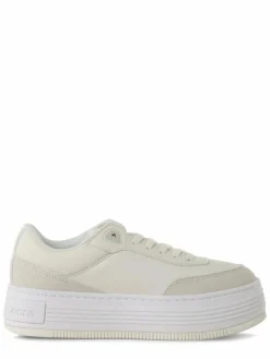 Calvin Klein Jeans Sneaker*Damen Sneaker mit Leder-Anteil ecru uni