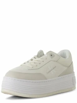 Calvin Klein Jeans Sneaker*Damen Sneaker mit Leder-Anteil ecru uni