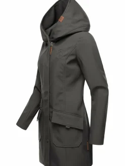 Marikoo Jacken & Westen*Damen Softshellmantel - Mayleen anthrazit uni