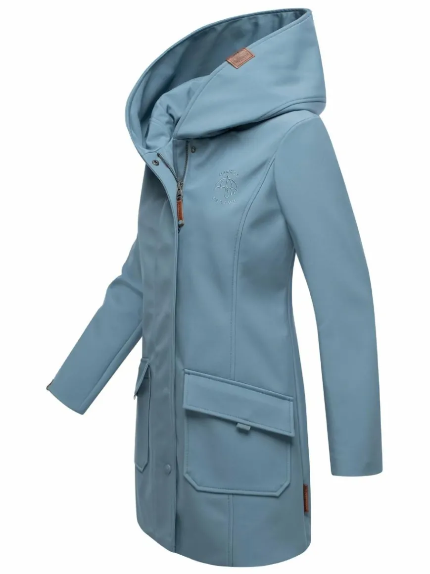 Marikoo Jacken & Westen*Damen Softshellmantel - Mayleen hellblau uni