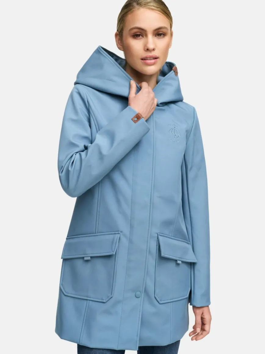 Marikoo Jacken & Westen*Damen Softshellmantel - Mayleen hellblau uni