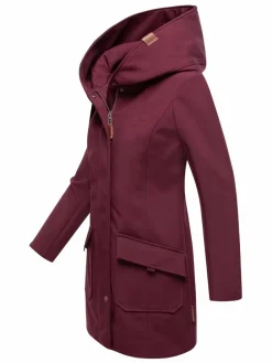 Marikoo Jacken & Westen*Damen Softshellmantel - Mayleen bordeaux uni