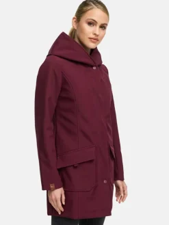Marikoo Jacken & Westen*Damen Softshellmantel - Mayleen bordeaux uni