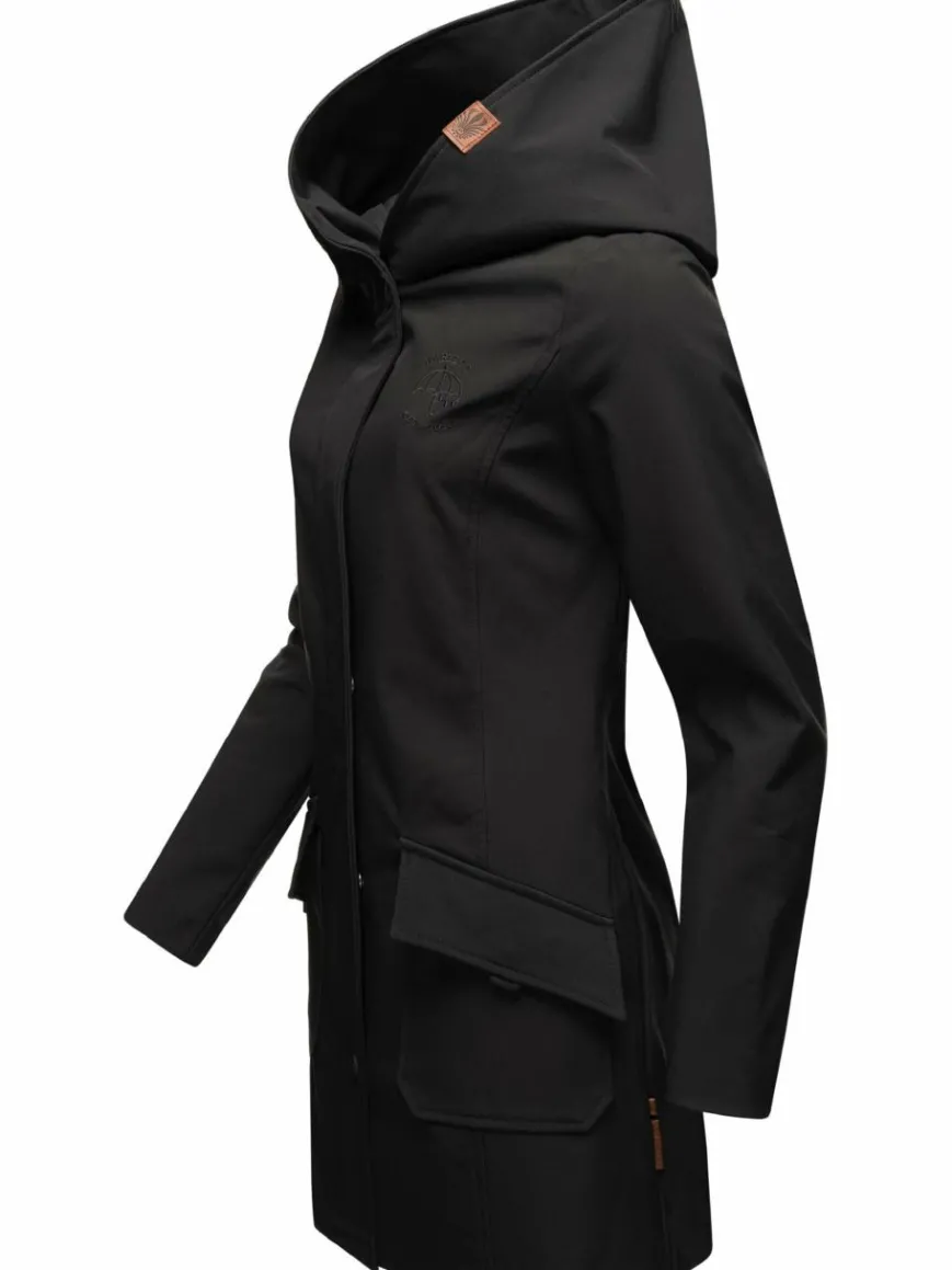 Marikoo Jacken & Westen*Damen Softshellmantel - Mayleen schwarz uni