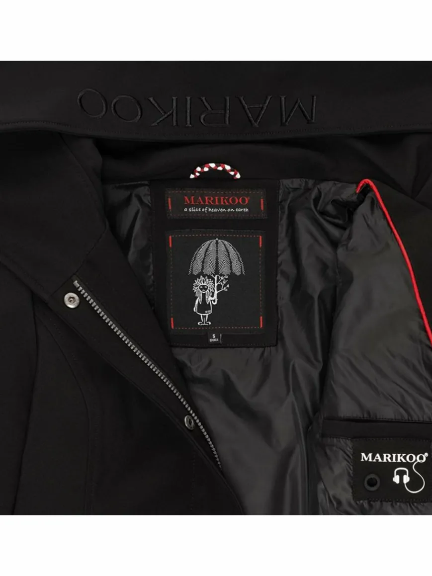 Marikoo Jacken & Westen*Damen Softshellmantel - Mayleen schwarz uni