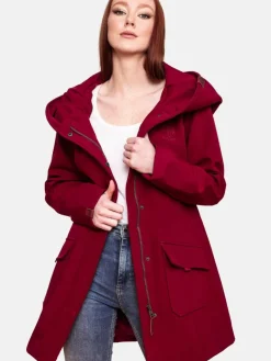 Marikoo Jacken & Westen*Damen Softshellmantel - Mayleen bordeaux uni