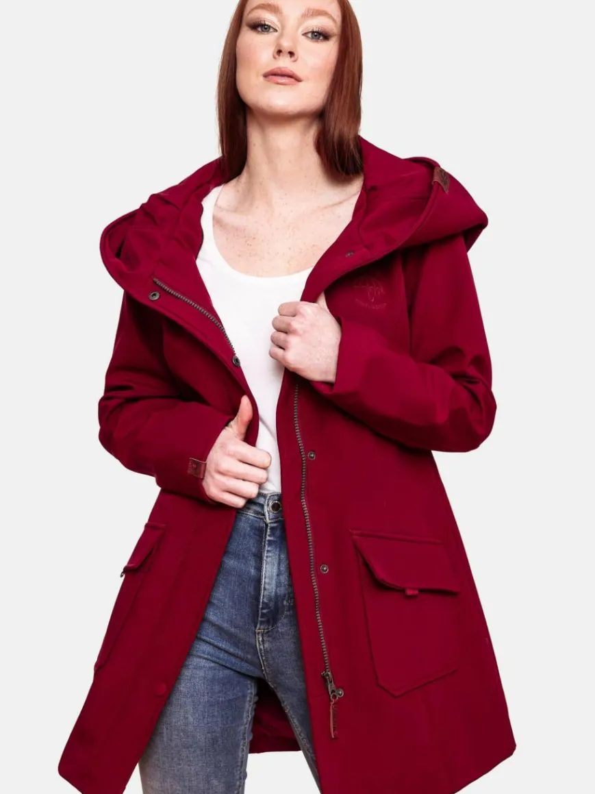 Marikoo Jacken & Westen*Damen Softshellmantel - Mayleen bordeaux uni