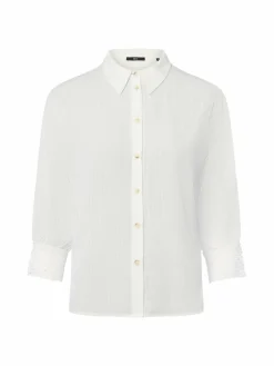 zero Blusen*Damen Sommerbluse weiß strukturiert