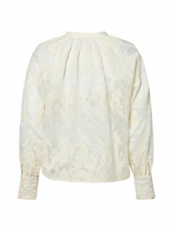 Marie Lund Blusen*Damen Sommerbluse ecru strukturiert