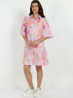 Vicci Germany Kleider*Damen Sommerkleid rosa gemustert