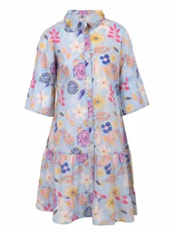 Vicci Germany Kleider*Damen Sommerkleid blau gemustert