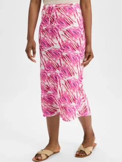 Marie Lund Röcke*Damen Sommerrock pink rosa gemustert