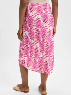 Marie Lund Röcke*Damen Sommerrock pink rosa gemustert