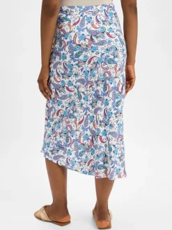 Marie Lund Röcke*Damen Sommerrock hellblau mehrfarbig gemustert