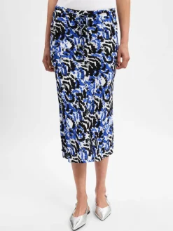 Marie Lund Röcke*Damen Sommerrock royal weiß gemustert