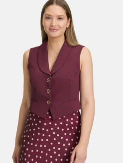 Vera Mont Jacken & Westen*Damen Sommerweste bordeaux uni