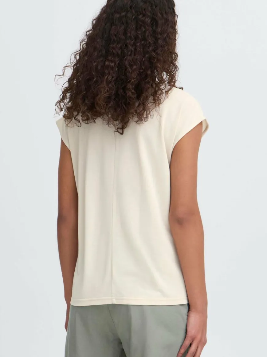 OXMO Blusen*Damen Spitzentop - OXBJALLA beige uni