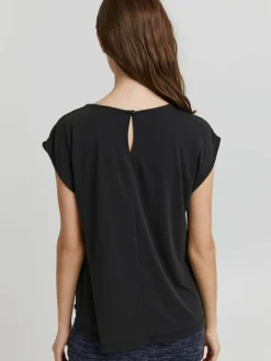 OXMO Blusen*Damen Spitzentop - OXBJALLA schwarz uni