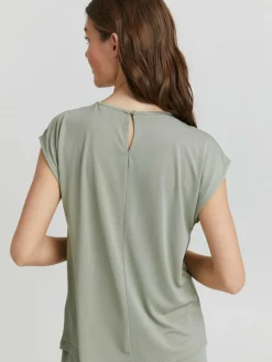 OXMO Blusen*Damen Spitzentop - OXBJALLA grün uni