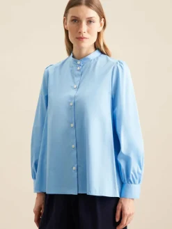 Seidensticker Blusen*Damen Stehkragenbluse - Uni blau uni