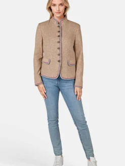 White Label Jacken & Westen*Damen Stehkragenjacke beige uni