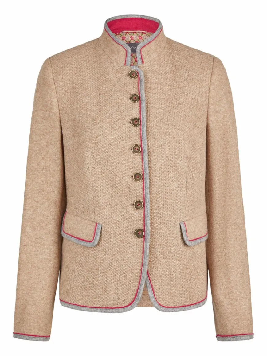 White Label Jacken & Westen*Damen Stehkragenjacke beige uni