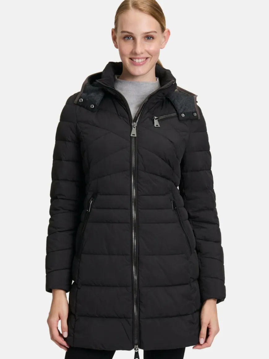 Gil Bret Jacken & Westen*Damen Steppmantel schwarz uni