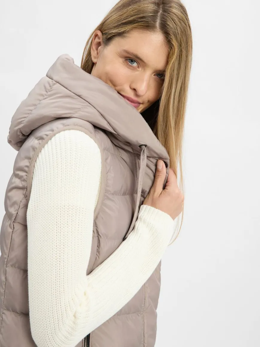 Fuchs Schmitt Jacken & Westen*Damen Steppweste taupe uni