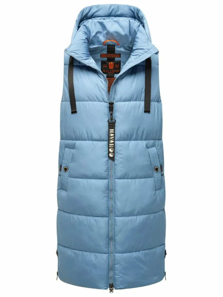 Navahoo Jacken & Westen*Damen Steppweste - Schnuffelchen blau uni