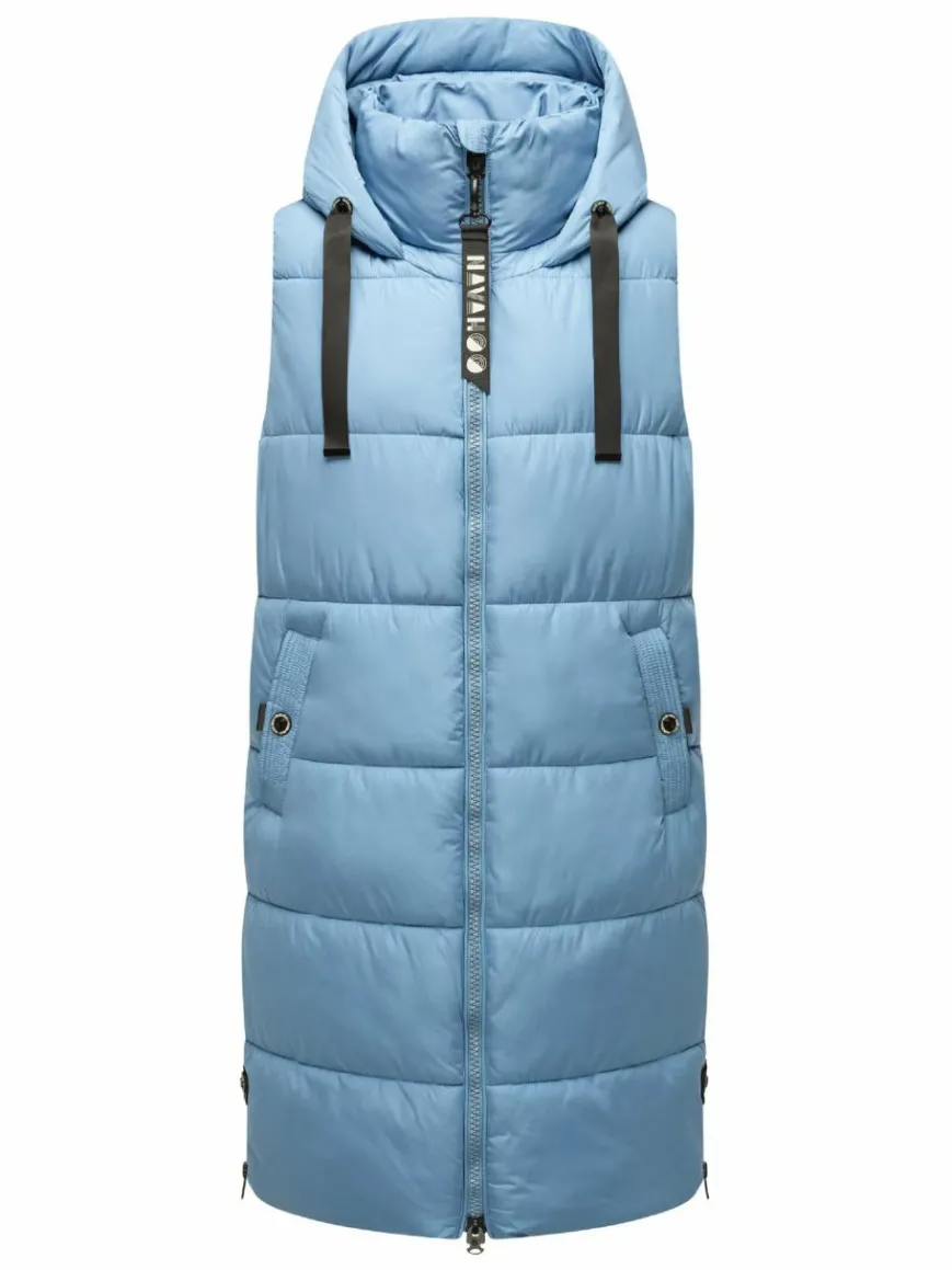 Navahoo Jacken & Westen*Damen Steppweste - Schnuffelchen blau uni