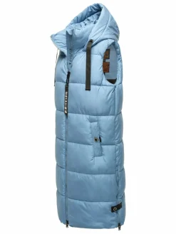 Navahoo Jacken & Westen*Damen Steppweste - Schnuffelchen blau uni