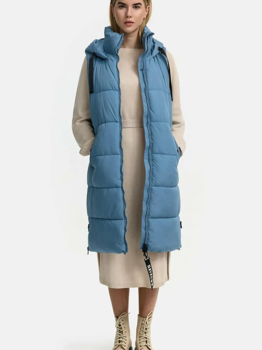 Navahoo Jacken & Westen*Damen Steppweste - Schnuffelchen blau uni