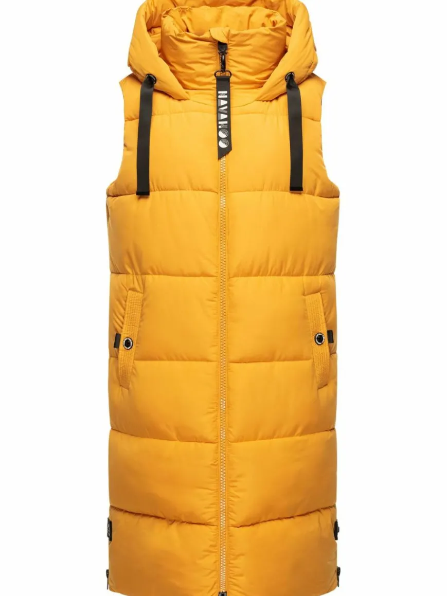 Navahoo Jacken & Westen*Damen Steppweste - Schnuffelchen gelb uni