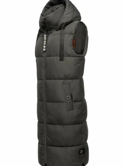 Navahoo Jacken & Westen*Damen Steppweste - Schnuffelchen anthrazit uni