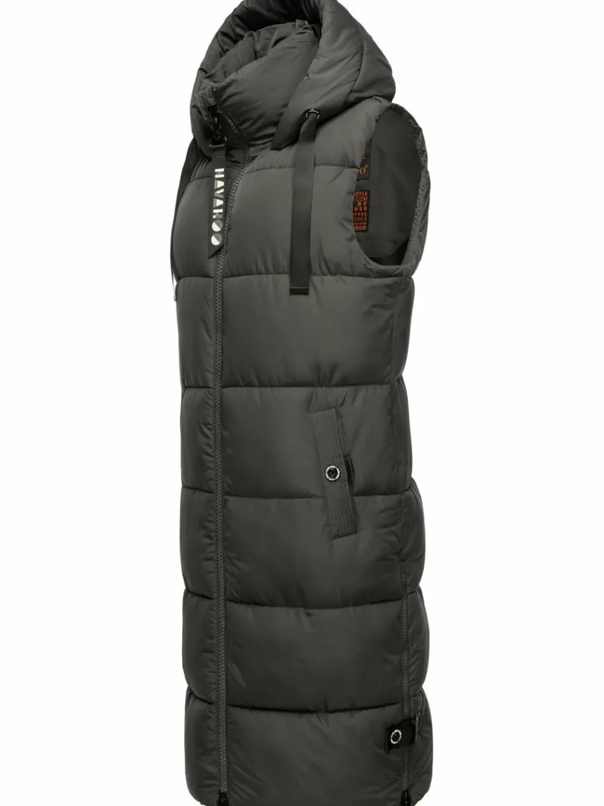 Navahoo Jacken & Westen*Damen Steppweste - Schnuffelchen anthrazit uni