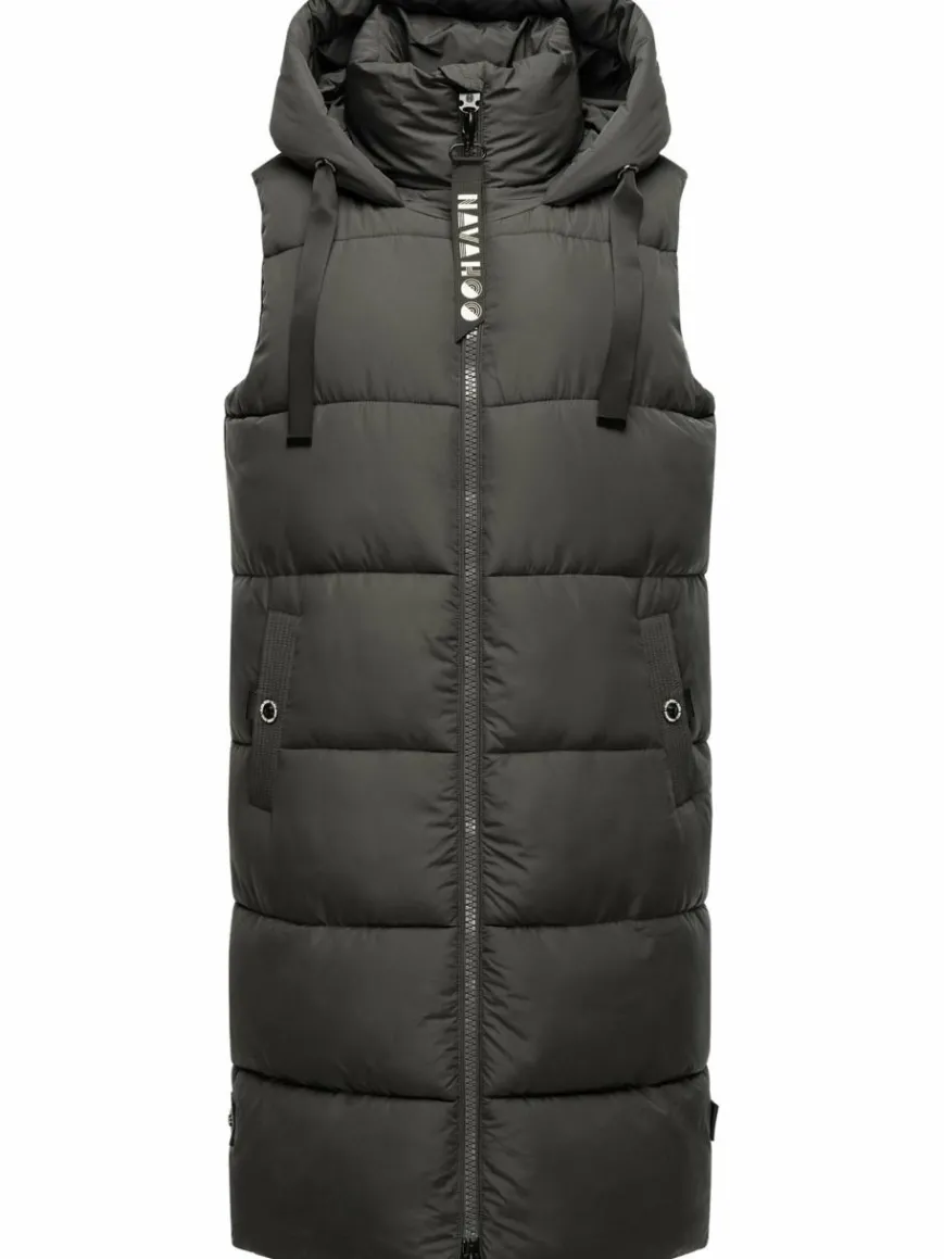 Navahoo Jacken & Westen*Damen Steppweste - Schnuffelchen anthrazit uni