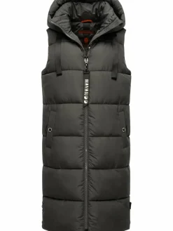 Navahoo Jacken & Westen*Damen Steppweste - Schnuffelchen anthrazit uni